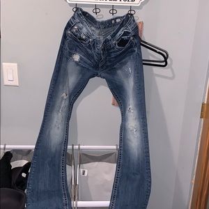 Miss Me slim boot distressed jeans size 32x35